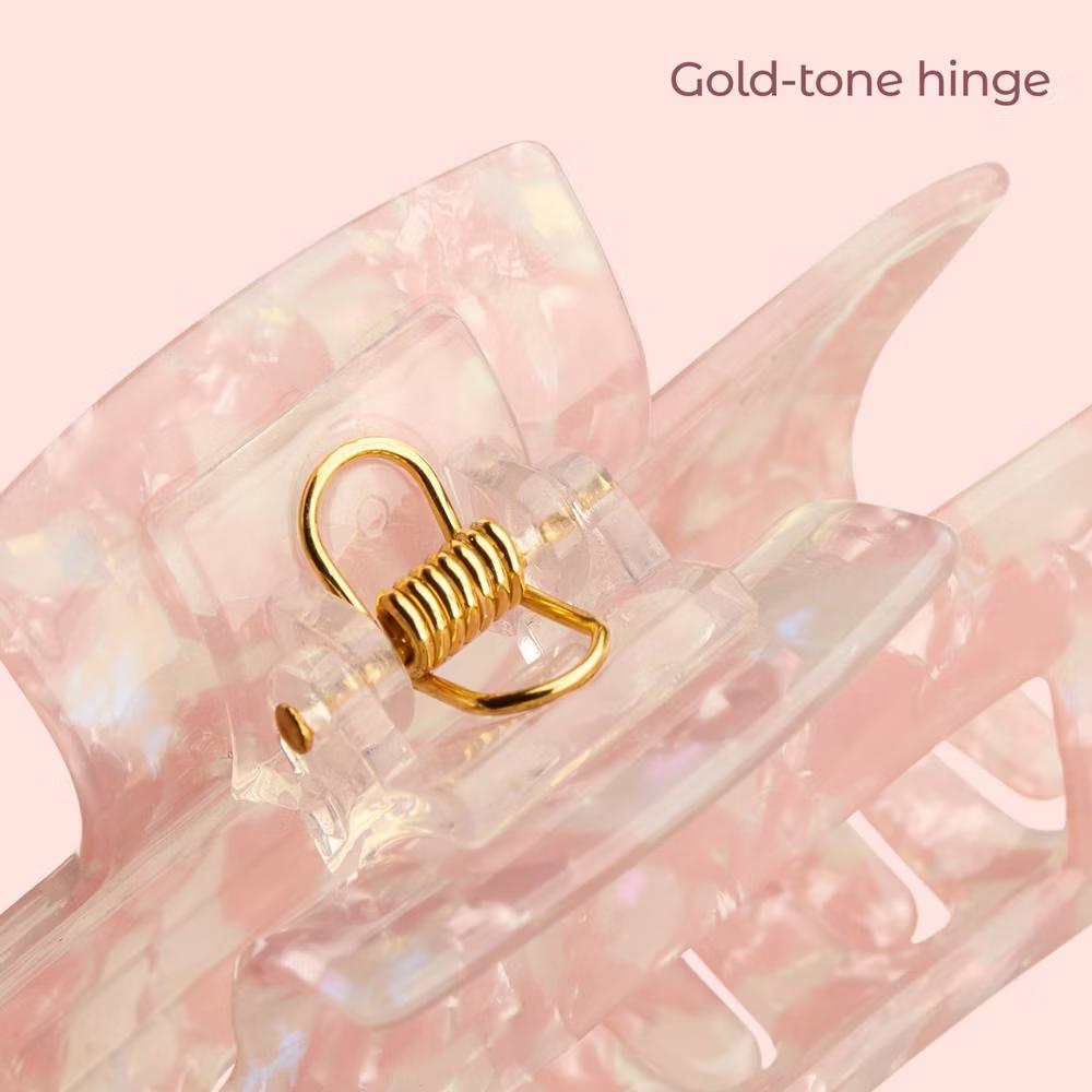 lüxe Acrylic Open Cut Rectangle Claw Clip - Pink: Hair Styling, All Hair Types, 1 Piece - Image 6