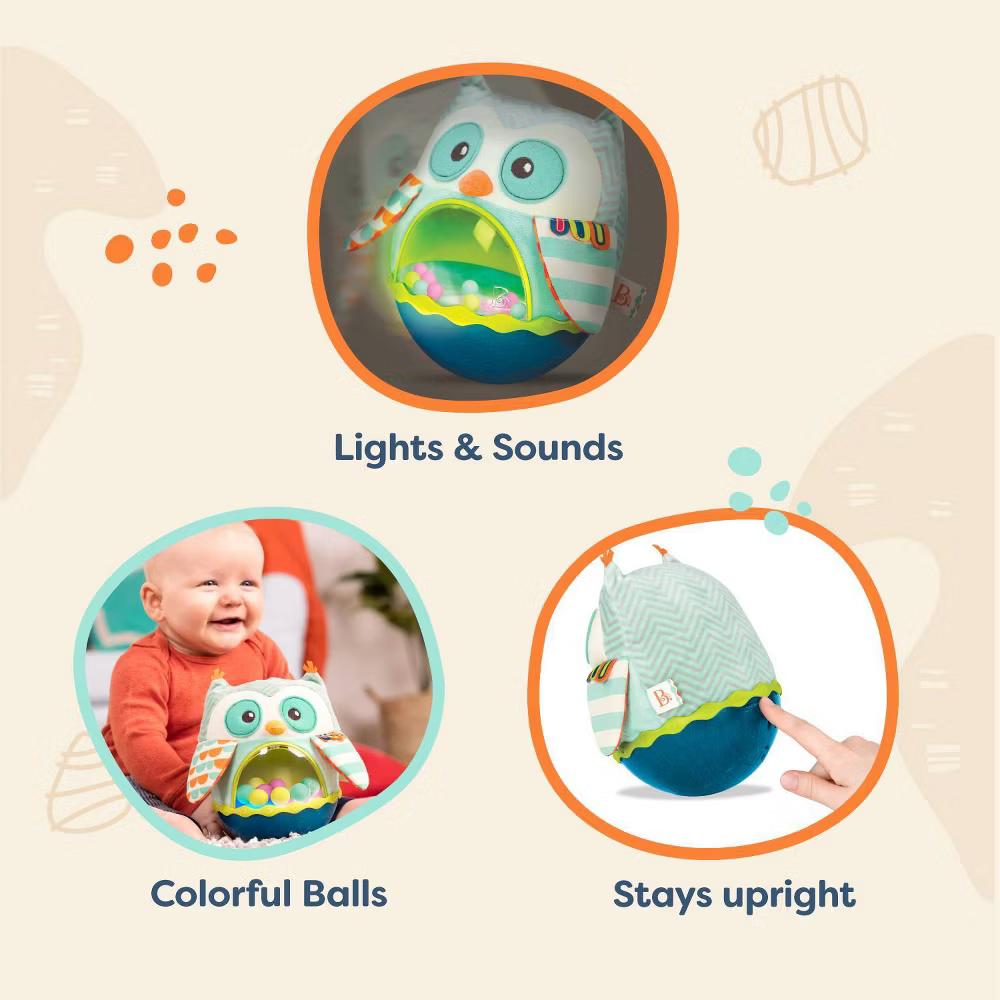 B. baby Roly-Poly Baby Toy - Owl Be Back: Sensory Development Toy for Infants - Image 5