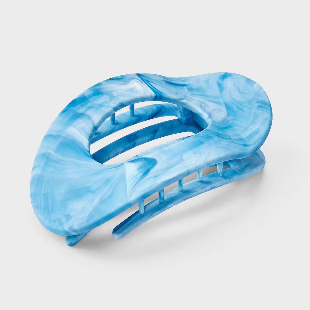 Marble Oval Shovel Hair Clip
