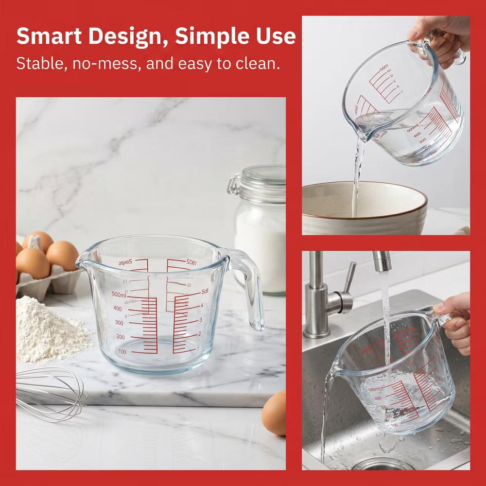 Measuring Cup, 1 Cup Glass Measuring Cup Liquid Measuring Cups, Measure Cups for Kitchen Baking - Image 16
