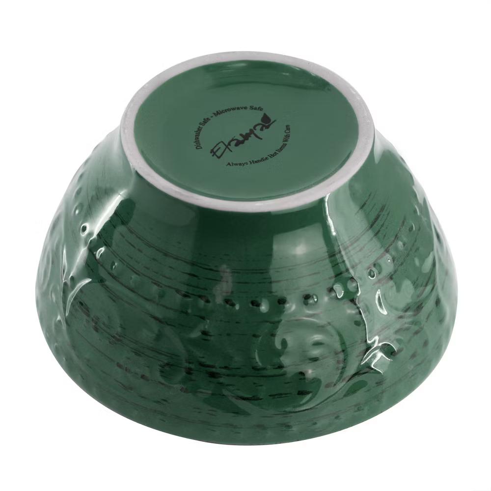Malibu Sea Glass 16-Piece Dinnerware Set in Dark Green - Image 13