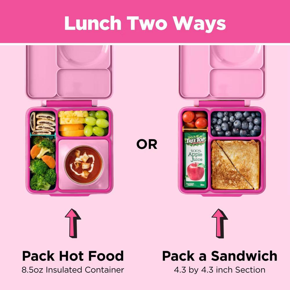 OMIEBox Insulated Bento Lunch Box with Leakproof Thermos Food Jar 3 Compartments - Image 15