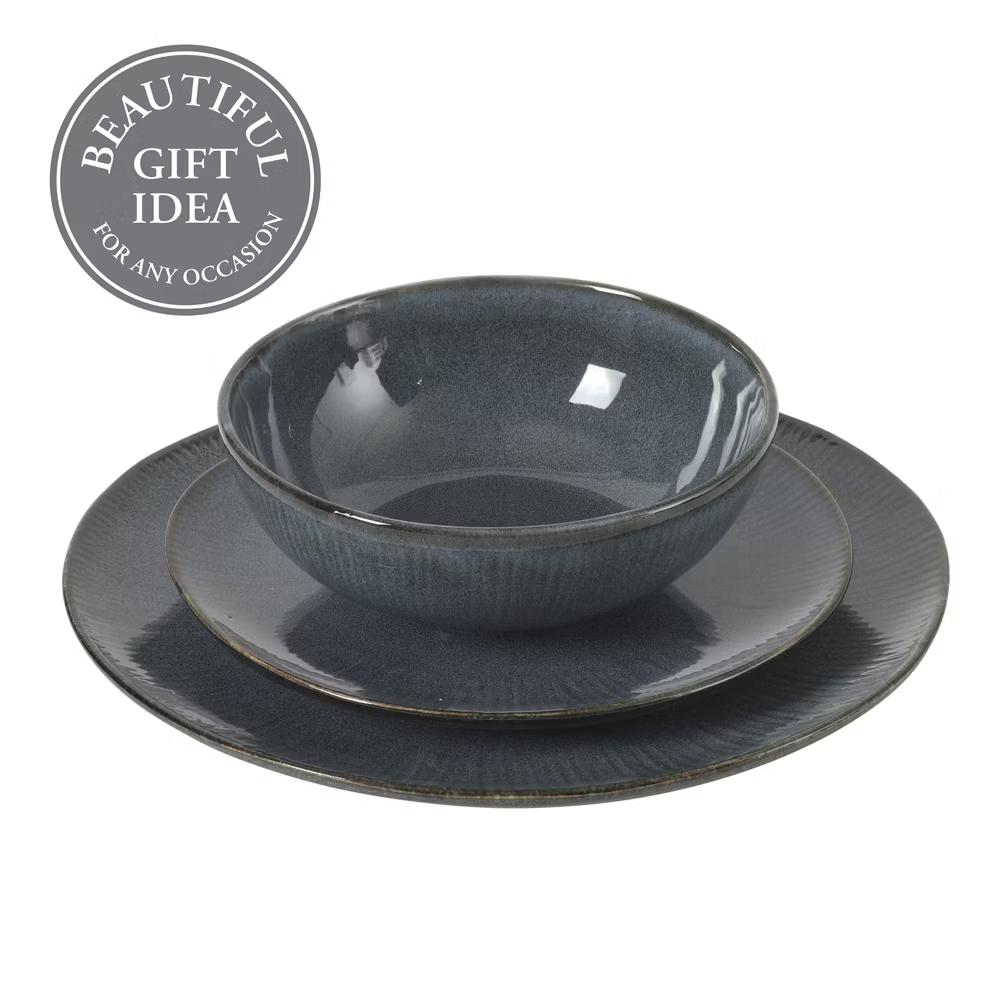 Sandy Pines Stoneware 12 Piece Reactive Glaze Dinnerware Set - Service for 4 - Image 14