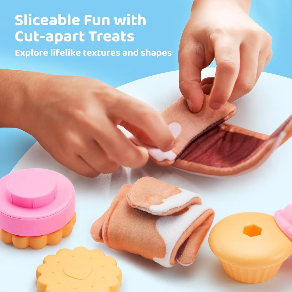 Toddler Pretend Play Bakery Set - 17PCS Kitchen Toys with Cookies, Tray & Money for Learning Imagination, Christmas Birthday Gift for Boys Girls - Image 2