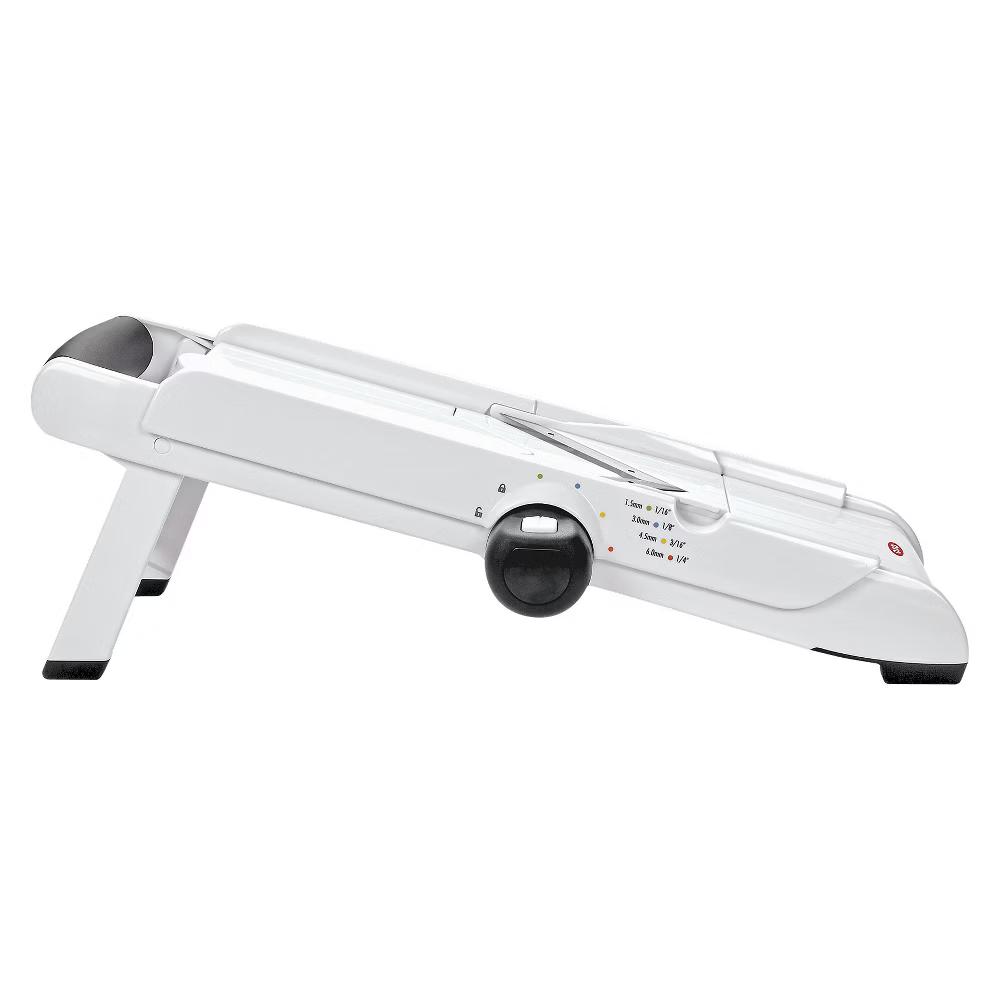 VBlade Mandoline Slicer: ABS & Stainless Steel, 4 Blades, Dishwasher-Safe, Vegetable & Potato Slicer, White - Image 3