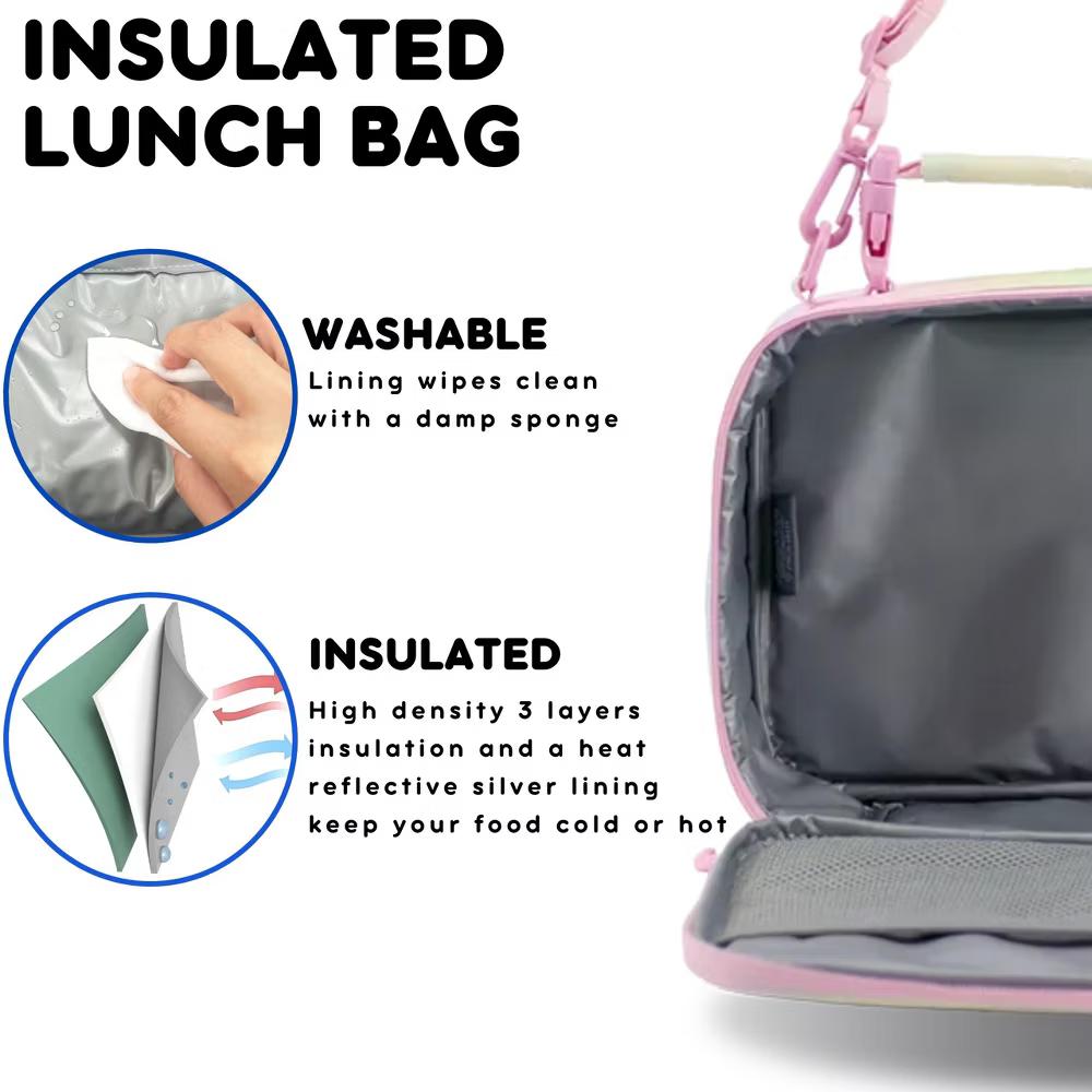 J World Cody Kids Insulated Lunch Bag with Shoulder Strap and Clip Handle - Image 5