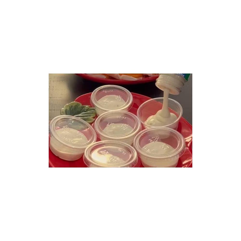 Diamond Multi-Purpose Mini Cups with Lids - 50ct: Clear, Solid Pattern, Portable, July 4th - Image 4