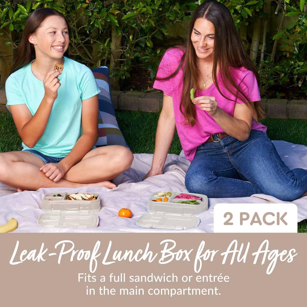 2pk Fresh Leakproof Bento Lunch Box - Dune & Moondust: BPA-Free Containers - Image 5
