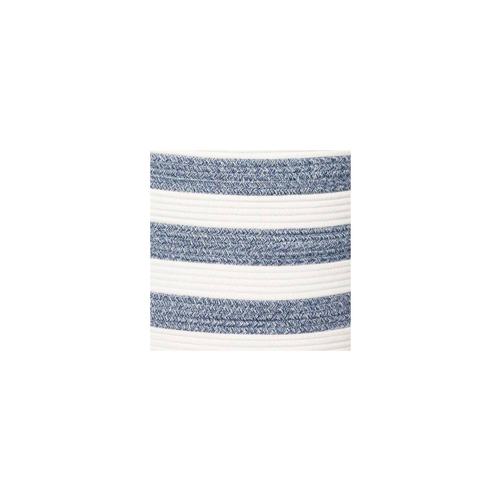 Striped Coiled Kids' Rope Basket - Image 3