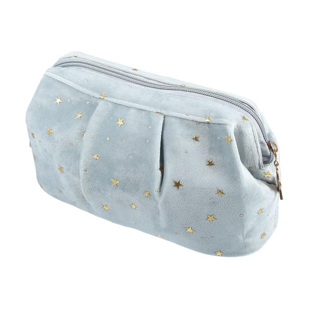 Starry Pattern Velvet Makeup Bag 1 Pc