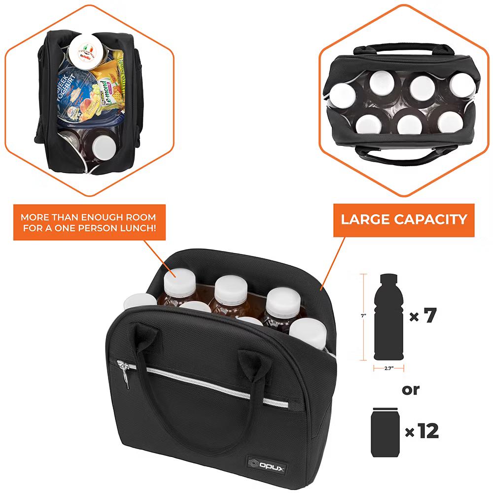 Insulated Lunch Box Women, Cooler Bag Tote Girls Kids Teen Adult, Soft Reusable Thermal Meal Prep Purse - Image 4