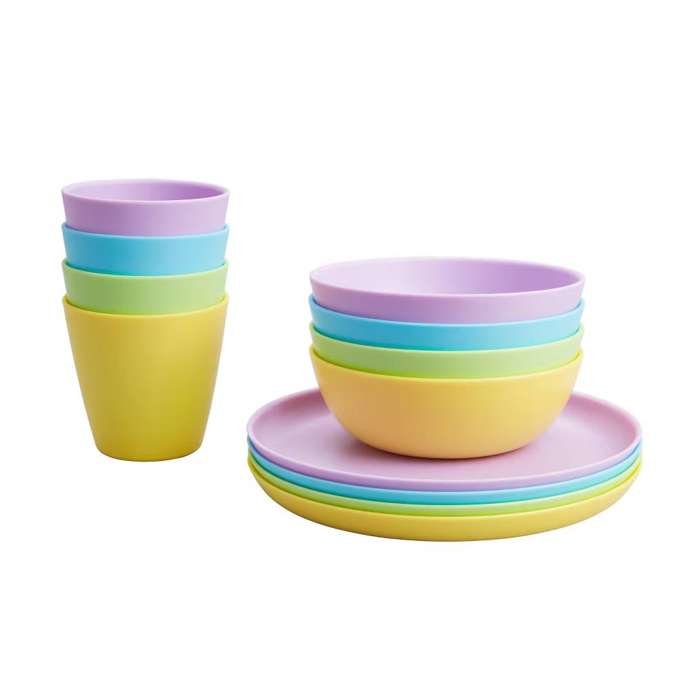 Toddler Dining Set - 16ct: Includes Forks, Spoons, Dinner Plates, Baby Feeding Bowls - Image 2