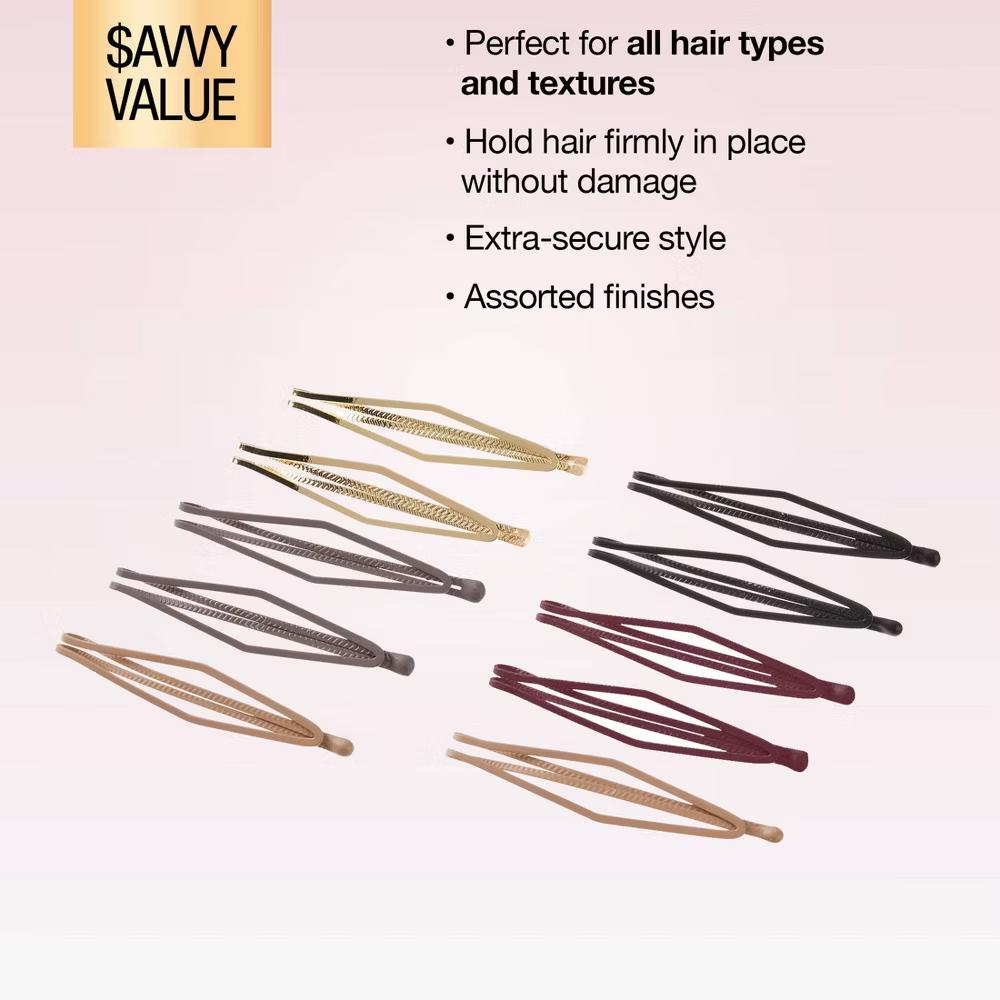 No-Slip Grip Diamond Shaped Bobby Pins - Image 5