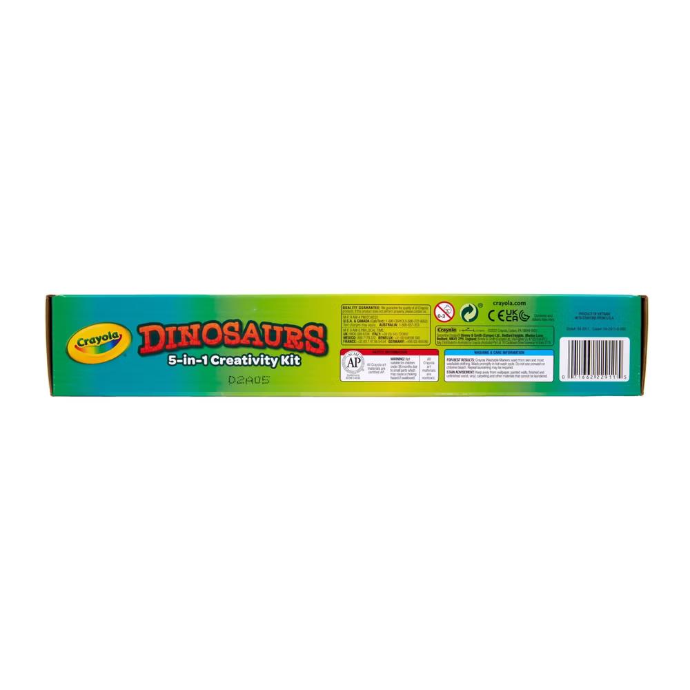 Crayola Dinosaurs Creativity Kit: Dinosaur Coloring Pages & Crayons for Kids, Drawing & Coloring Craft Activity, Ages 4+ - Image 2