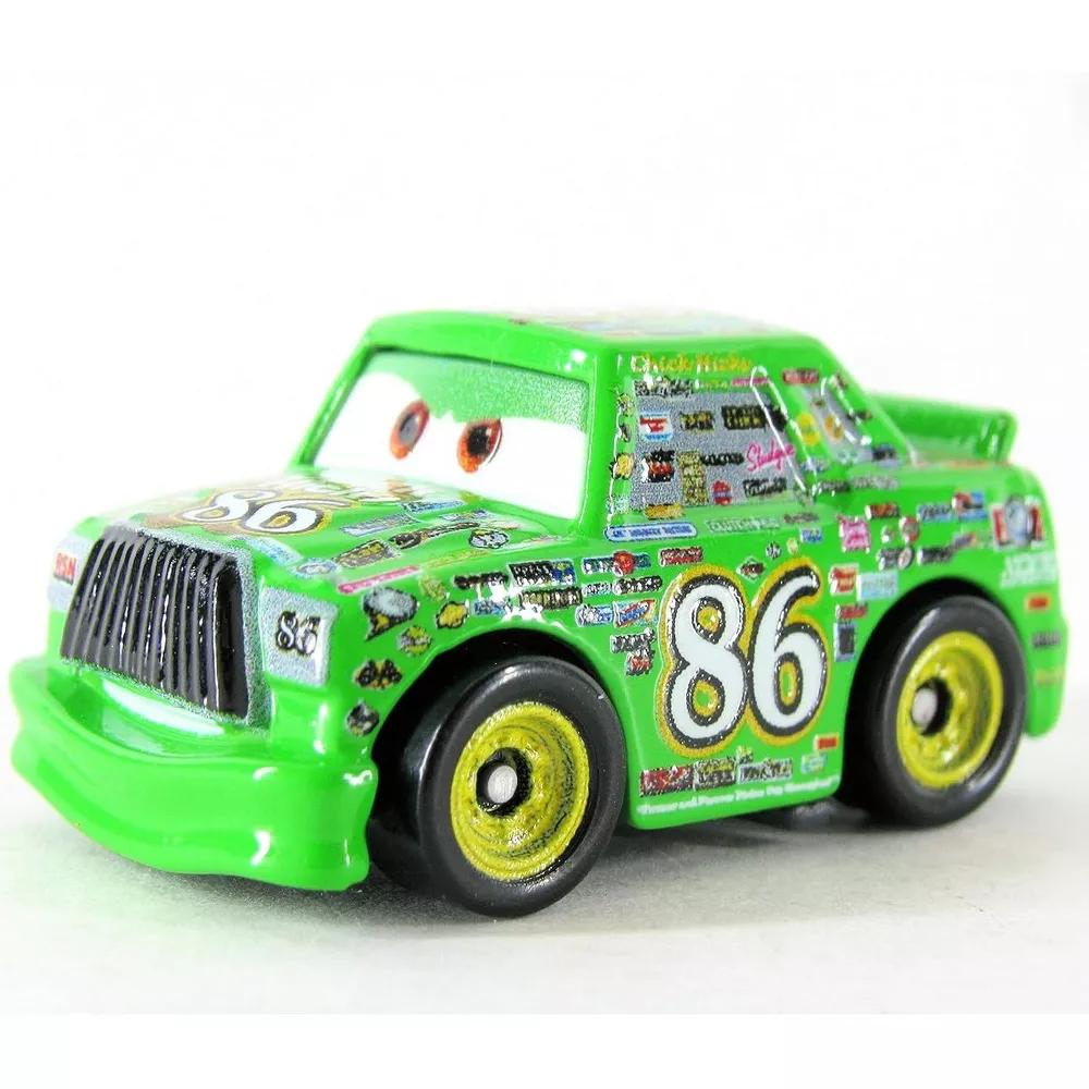 Pixar Cars Die Cast Metal Mini Racers Fabulous Hudson Hornet, Chick Hicks & Lightning McQueen Car 3-Pack - Image 3
