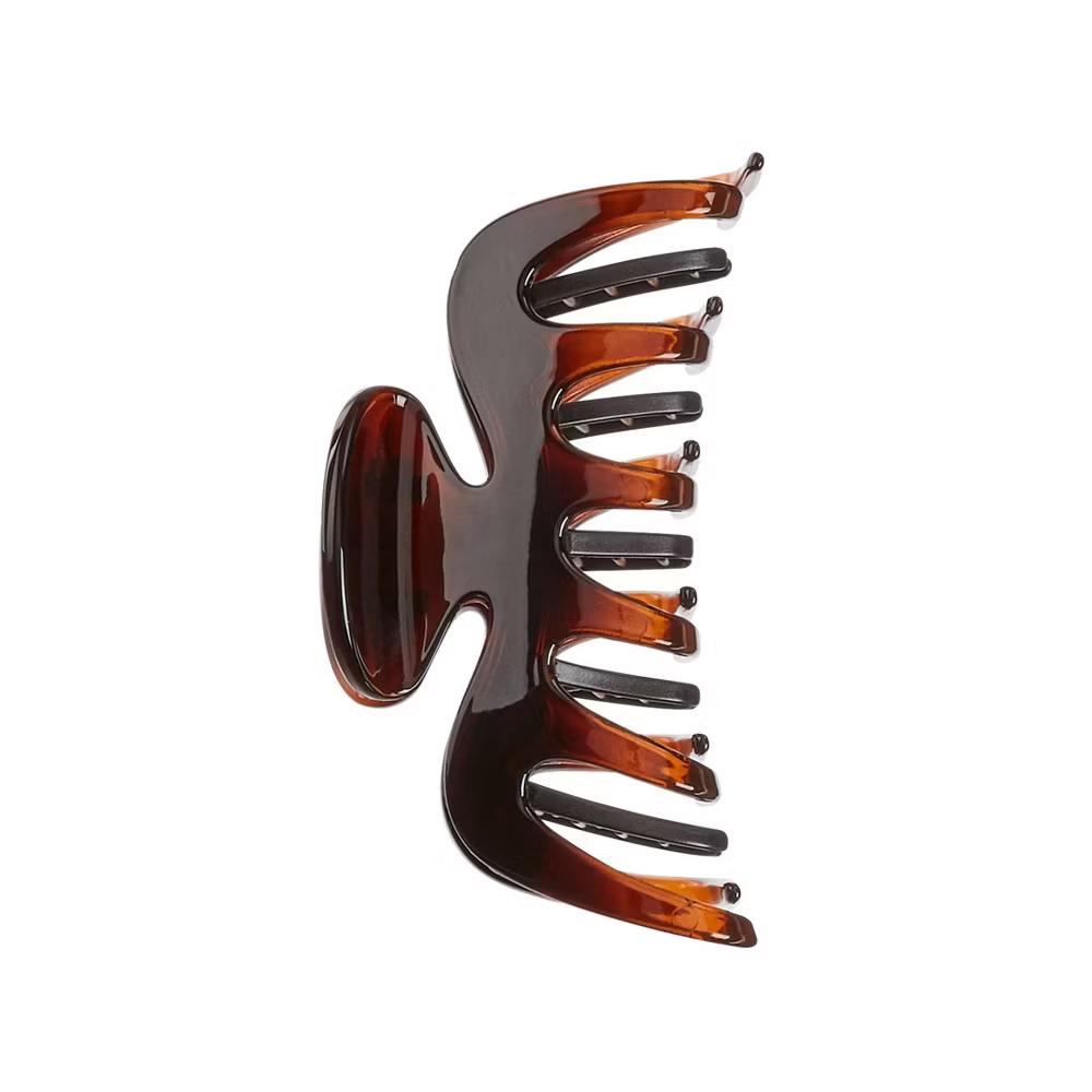 No-Slip Grip Extra Teeth Claw Clip - Brown - Fine Hair - Image 4