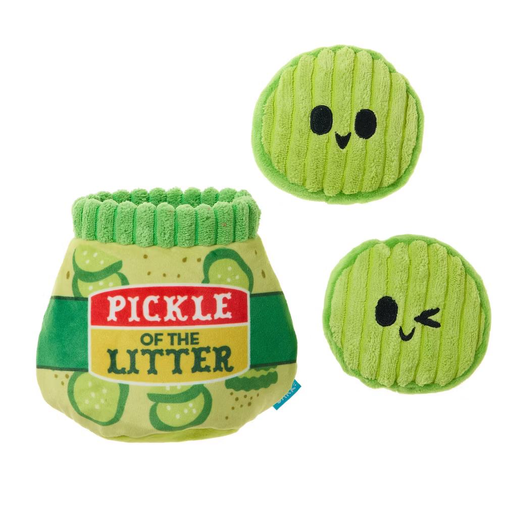 Pickle Dog Toy - Pickle of the Litter: Holds Treats, Squeaks, Plush Food Shaped, Small to Medium Breeds - Image 2