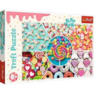 Red 300 Piece Kids Puzzle - Sweets