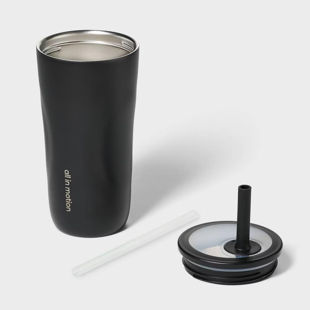 20 fl oz Stainless Steel Tumbler with Straw