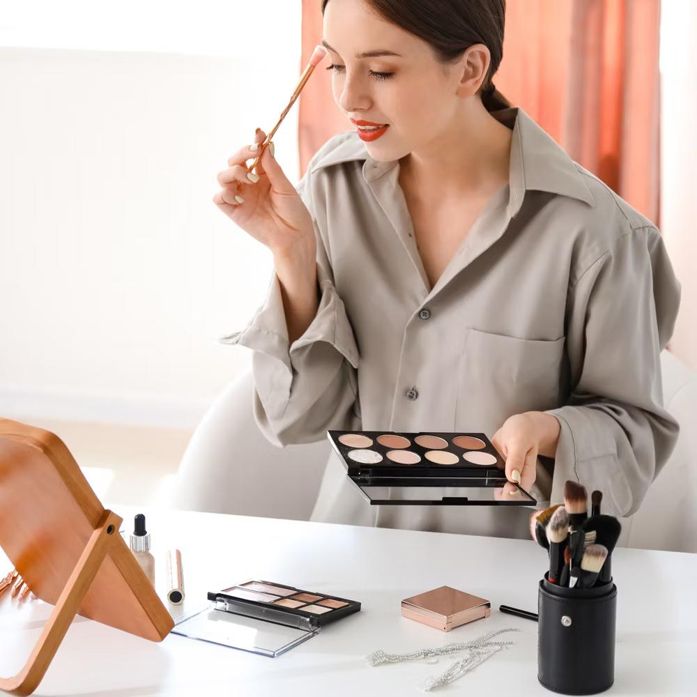 Travel Makeup Bag Makeup Brush Holder Portable Makeup Organizer Bag Cosmetics Storage Bag Waterproof 1 Pcs - Image 18