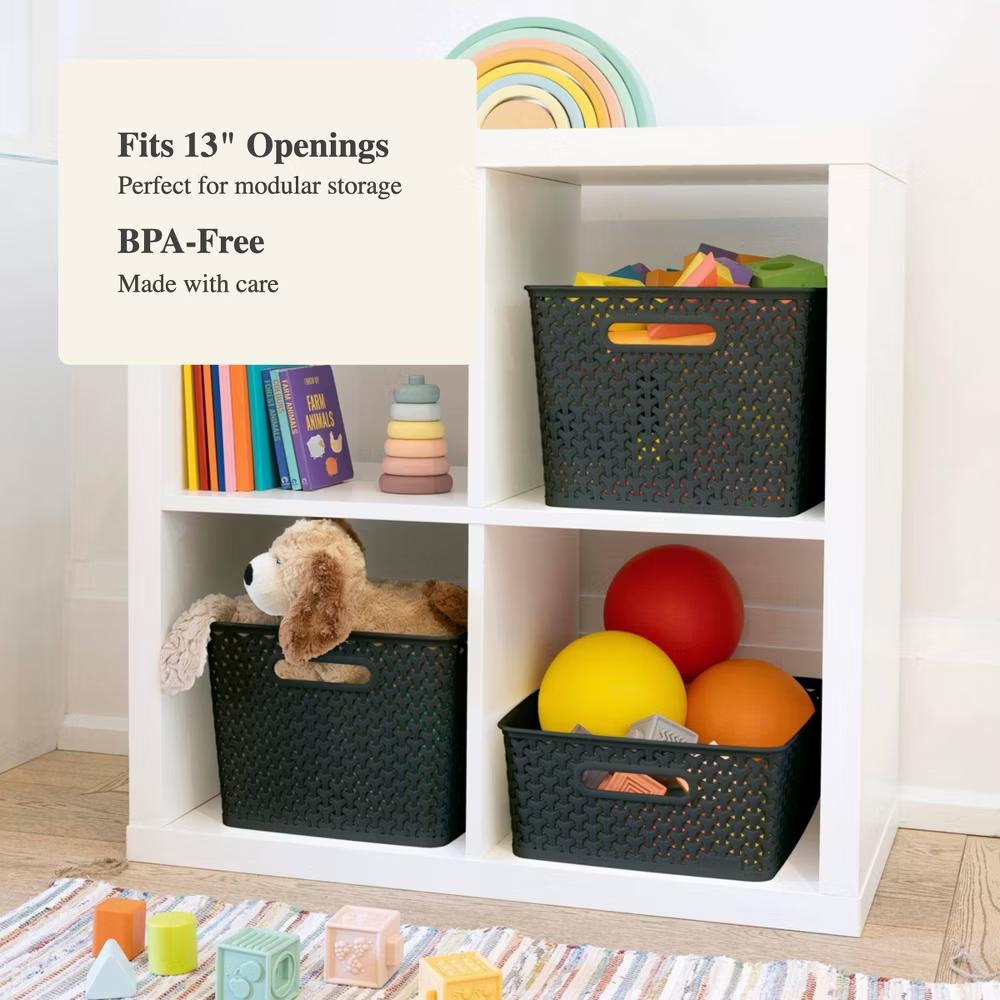 Y-Weave Medium Decorative Storage Basket - Image 9
