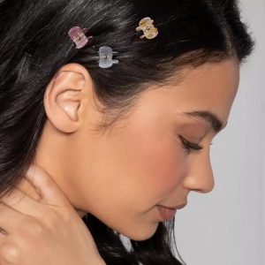 lüxe Mini Acrylic Classic Claw Clips - 6pcs: Hair Styling For All Hair Types