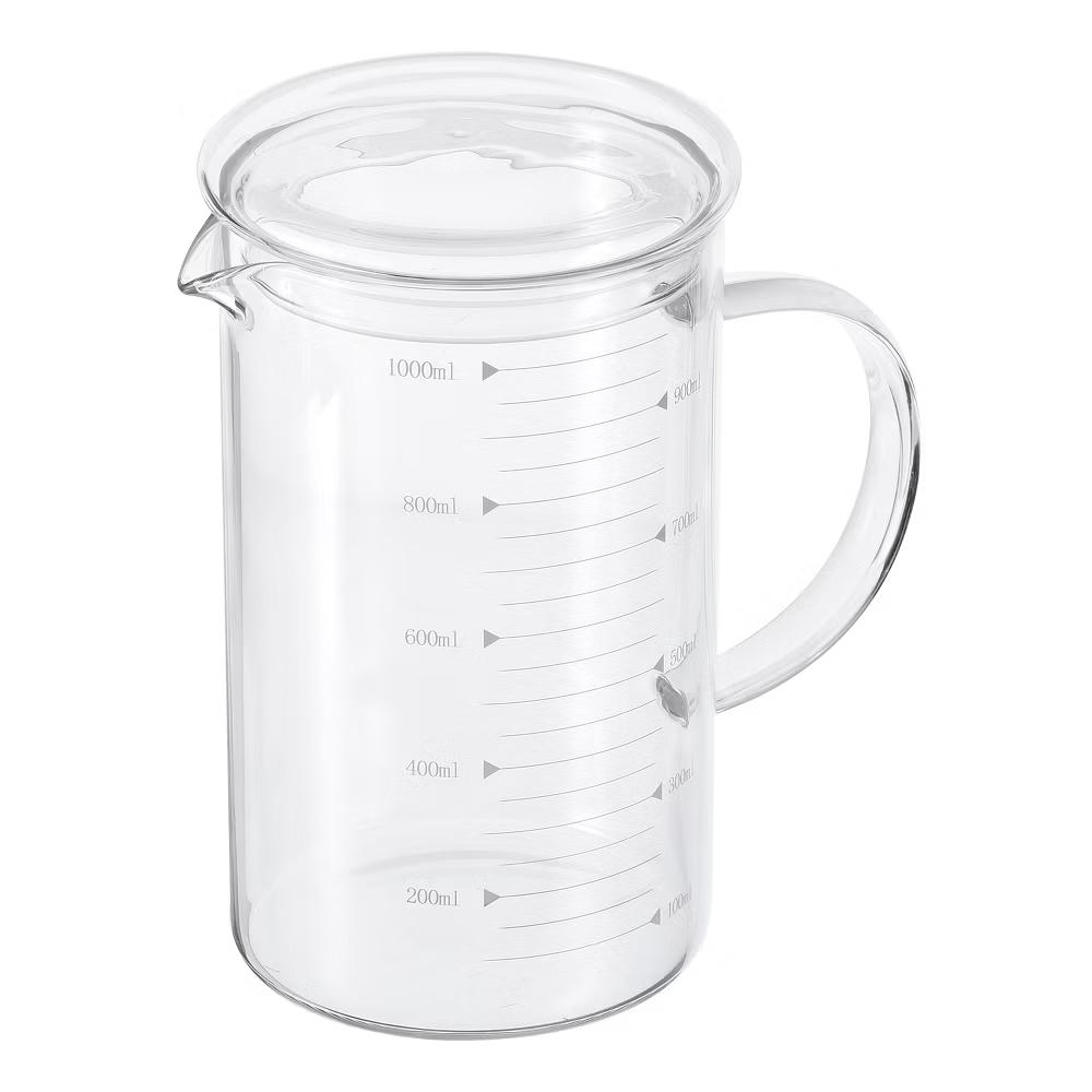 Borosilicate Glass Scale Measure Cups with Glass Lid and V-Shaped Spout - Image 26