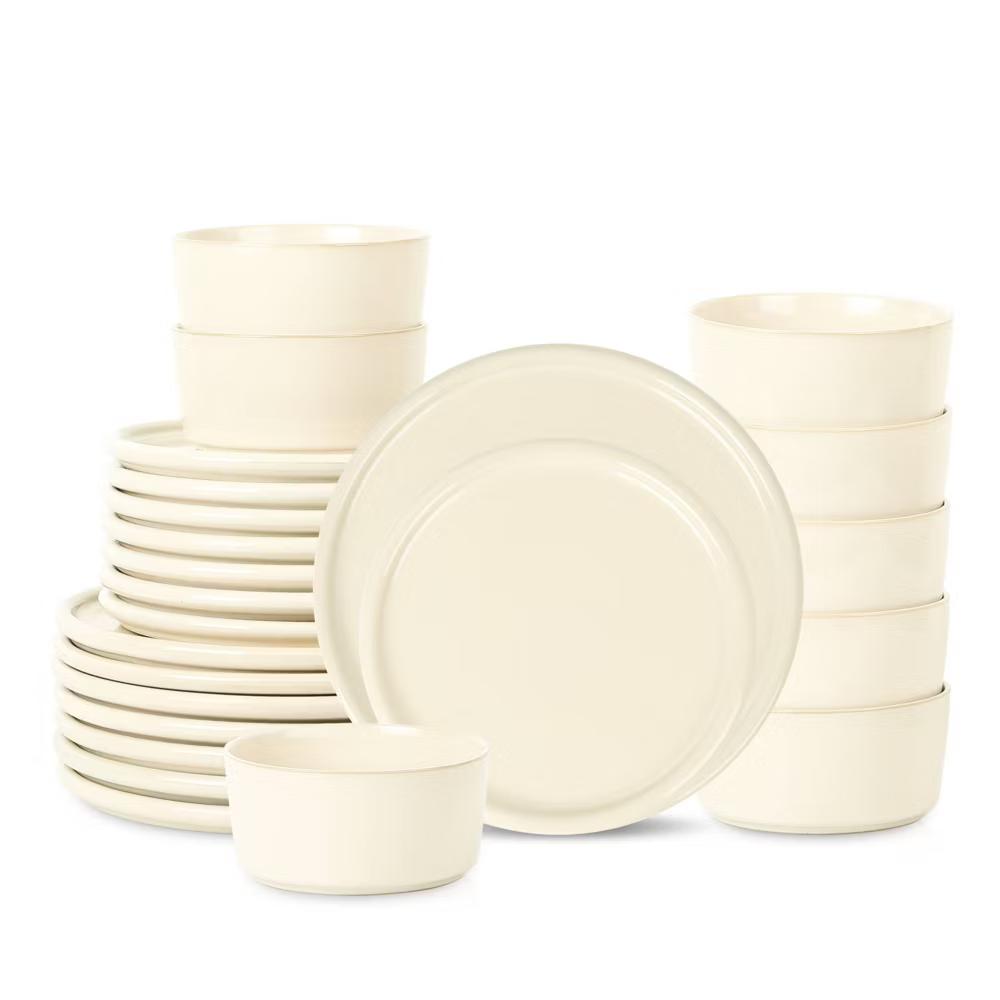 24pc Eden Stoneware Dinnerware Set - Image 19