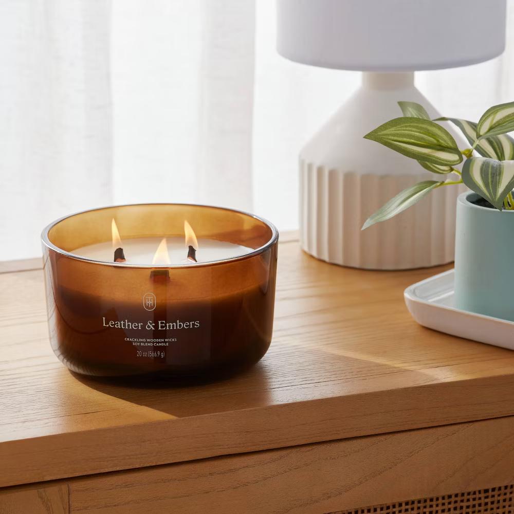 Glass Wooden Wick Jar Candle - Image 109