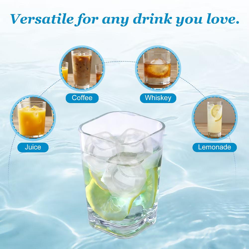 Plastic Durable Lightweight Compact Ice Cube Tray 2.54 x 2.54cm / 1 x 1 inch White Glossy 24 Pcs - Image 4