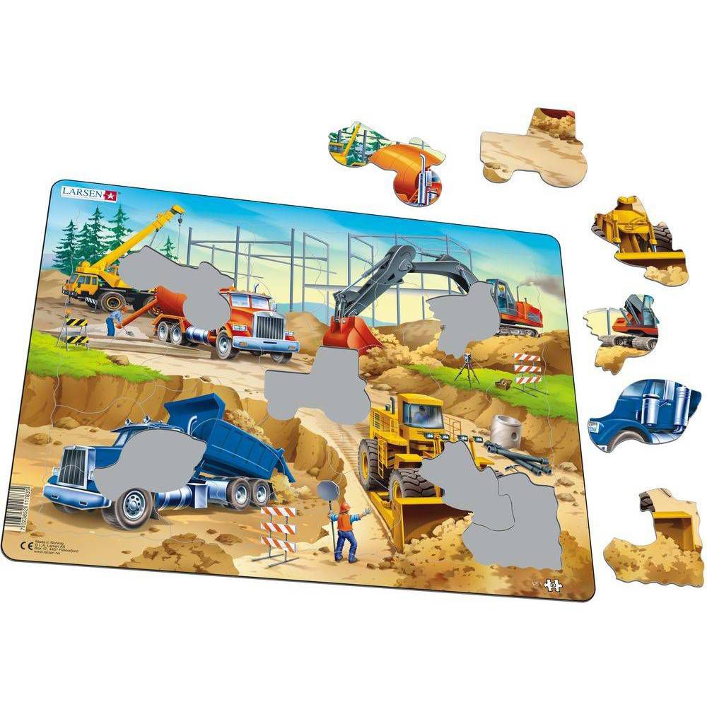 Larsen Construction Kids' Jigsaw Puzzle - 30pc - Image 2