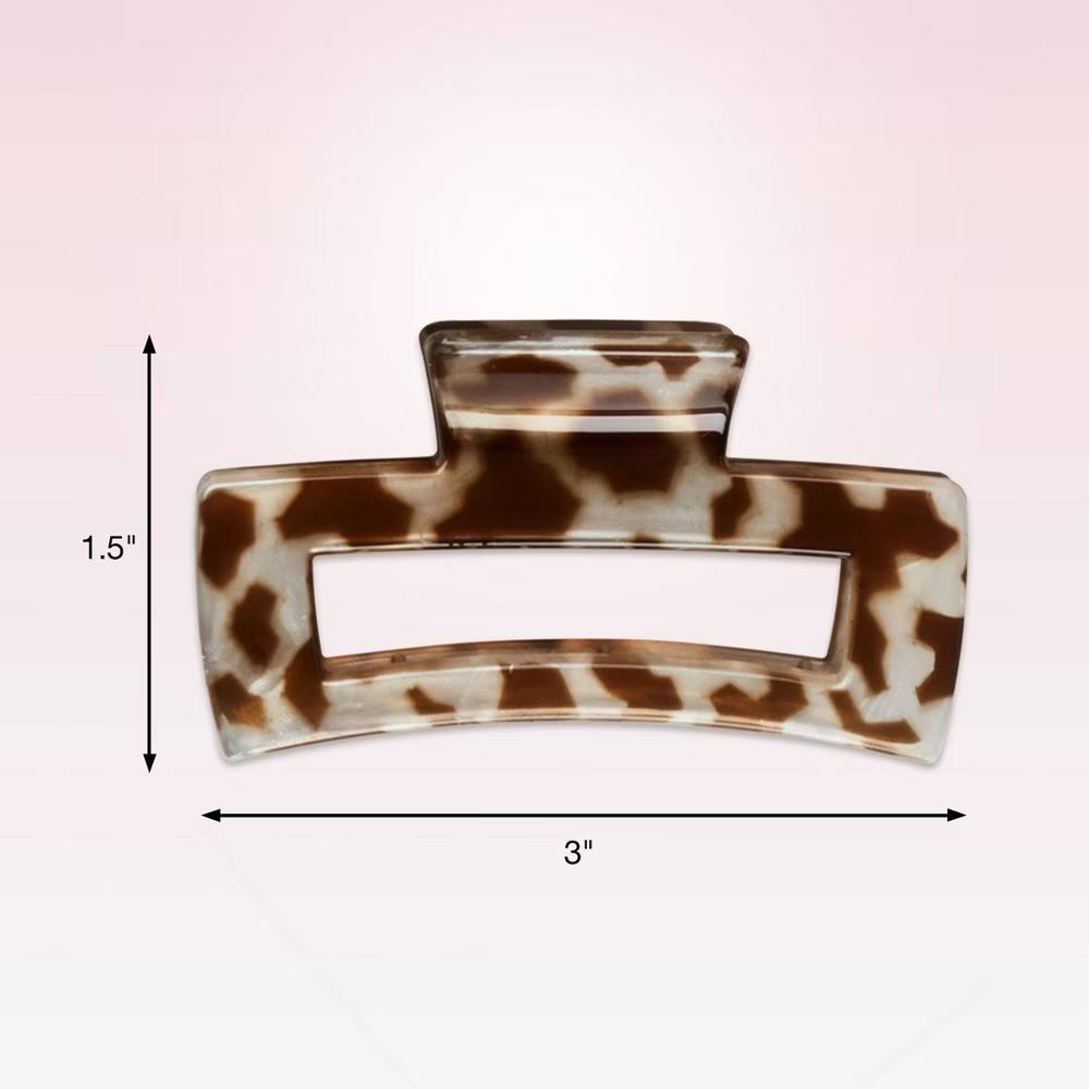 Medium Sized Rectangle Claw Clips - All Hair - 3pcs: Hair Styling, Recycled Polystyrene, 97% Material - Image 5