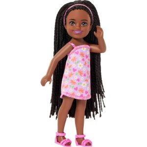 Club Chelsea Ari Small Doll 6" with Braided Hair in Flower-Print Dress and Pink Sandals