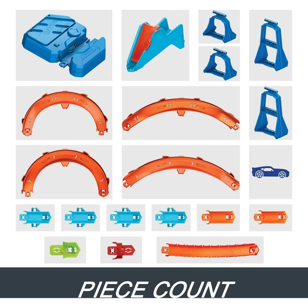 Track Creator Boosted Jump Speedway Set with 1:64 Scale Toy Car and Motorized Booster - Image 10