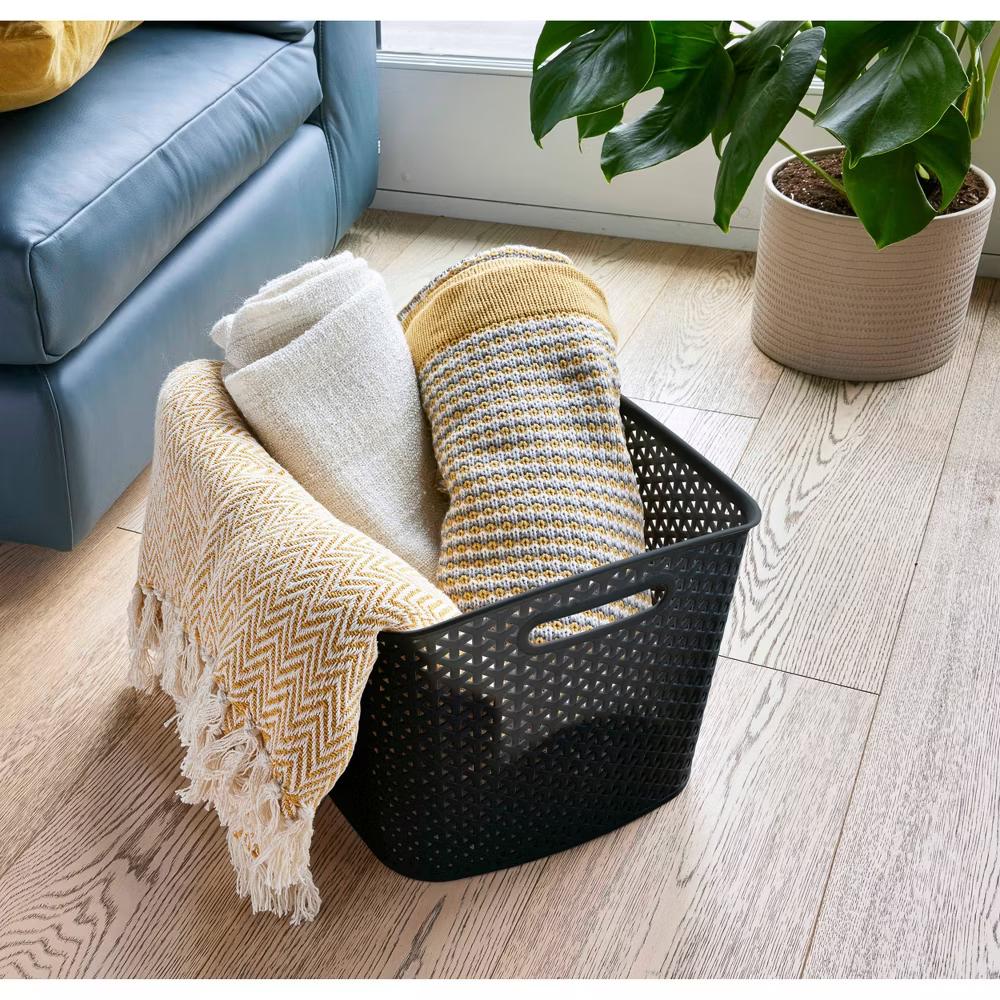 Y-Weave XL Curved Decorative Storage Basket - Image 3