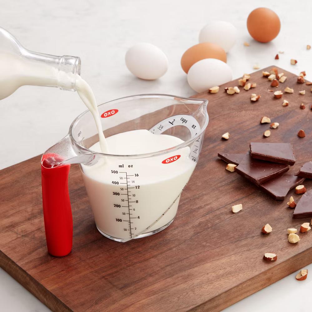 2 Cup Angled Measuring Cup: Clear Plastic, Dishwasher-Safe, Lifetime Warranty, 7" Width, 4.1" Height - Image 5