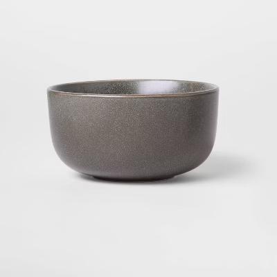 23oz Tilley Stoneware Cereal Bowl Gray/Brown - Modern Round Glazed Dining Bowl, Microwave & Dishwasher Safe - Image 3