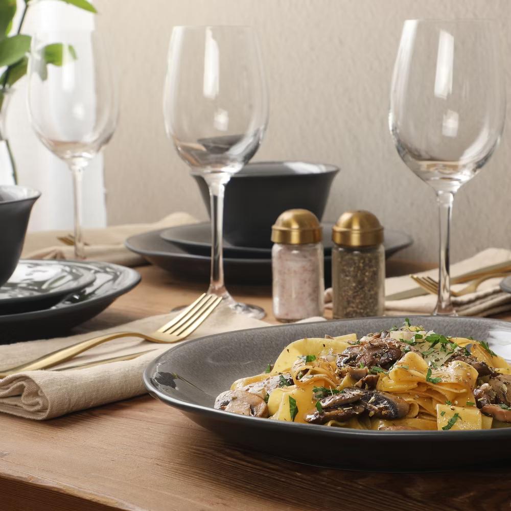 Port Barton Plates and Bowls Sets, 12-Piece Stoneware Dinnerware Sets, Reactive Glaze Dish Set, Service for 4 - Image 11