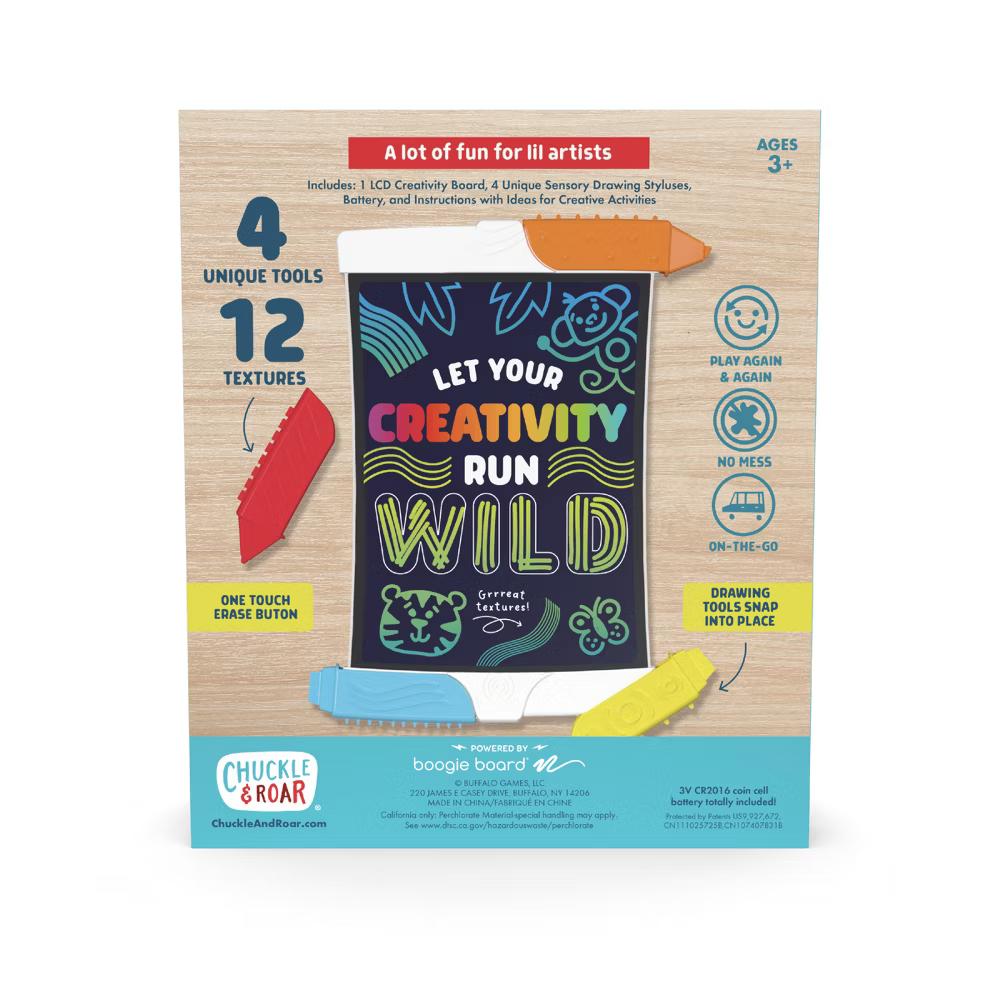 LCD Lil Artist Creativity Kit – Reusable LCD Drawing Tablet with Sensory Texture Tools for Kids, Ages 3+ - Image 3
