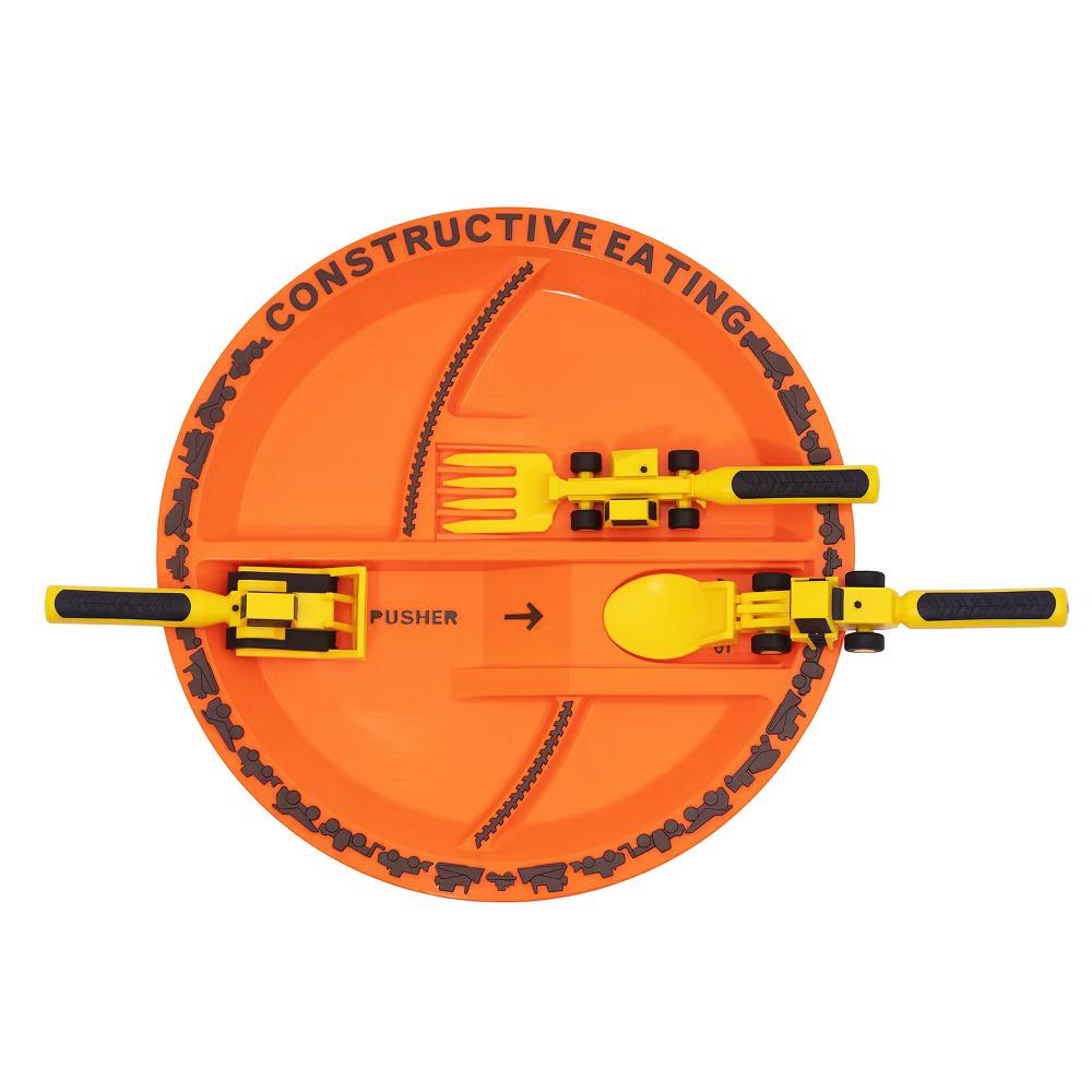 Constructive Eating Utensil and Divided Plate Set for Kids and Toddlers - Image 12