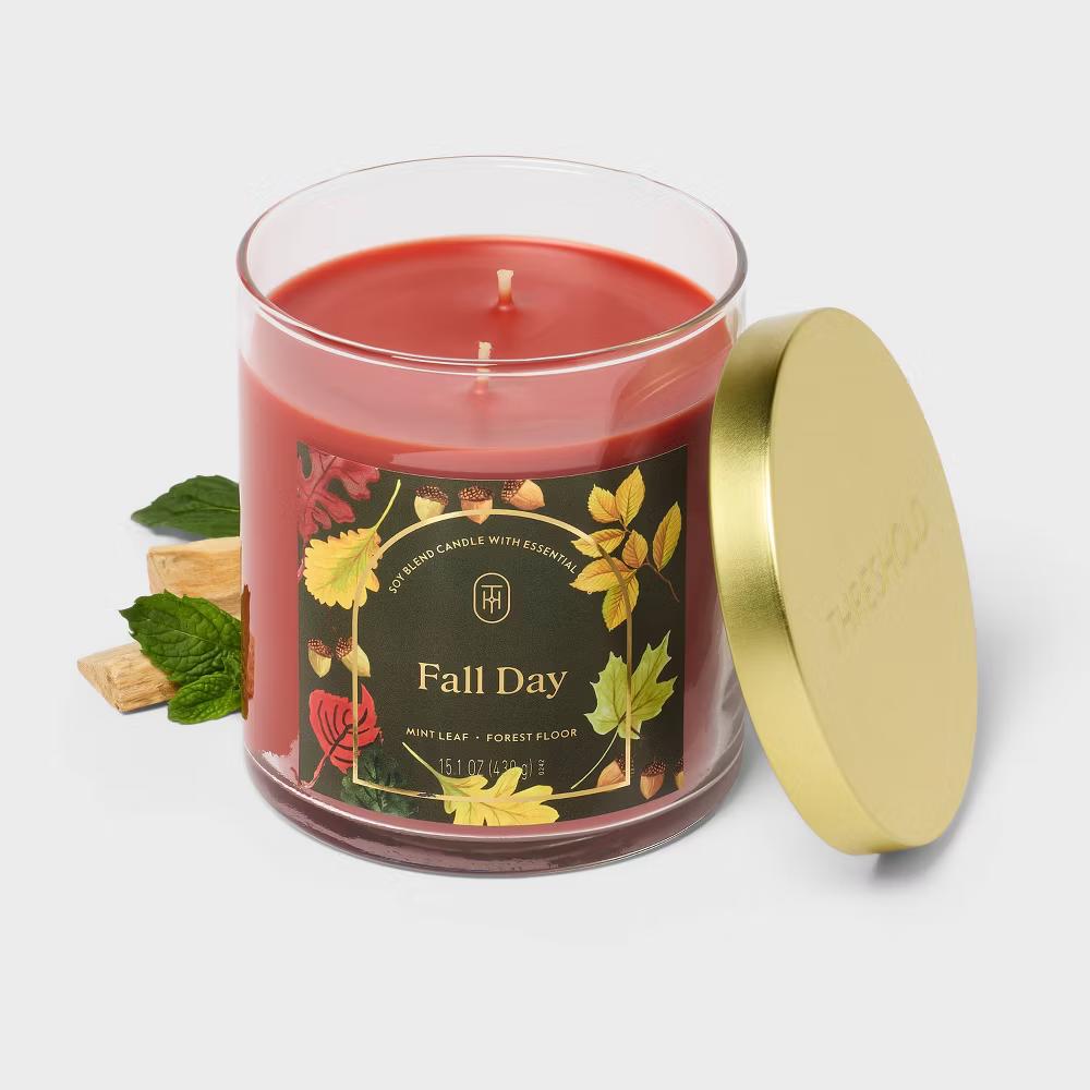 2 Wick Glass Jar Candle with Lid 15.1oz - Image 19