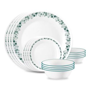 16pc Spring Blossom Green Dinnerware Set