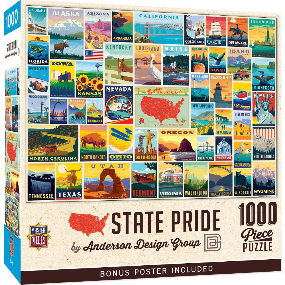 1000 Piece Jigsaw Puzzle - State Pride - 19.25"x26.75" - Image 4