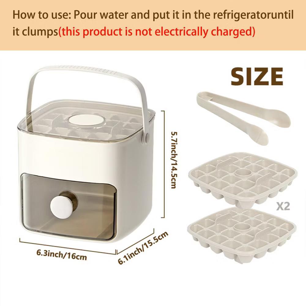 Compact Mini Ice Cube Tray with Lid, 6 Inch Small Storage Bin Ice Maker Mold, Reusable Tiny Ice Container with Ice Tongs, Ideal for RV & Mini Fridge - Image 6