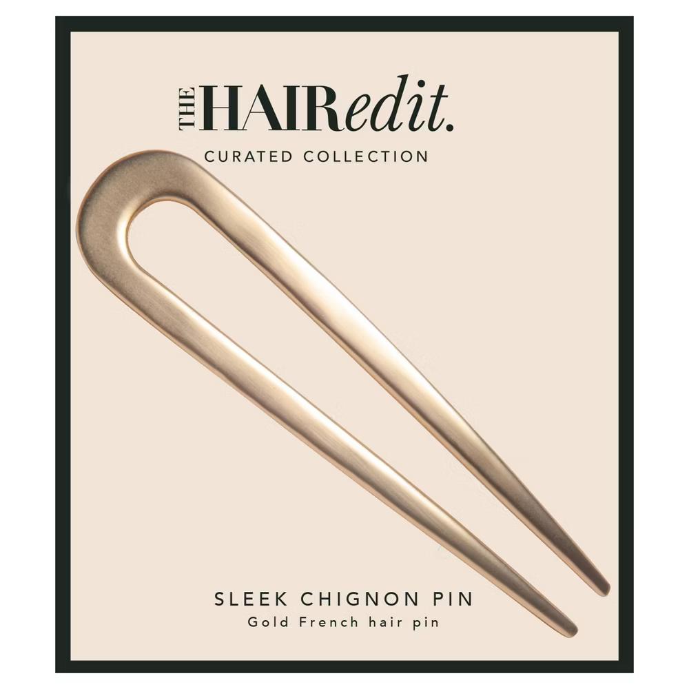 The Hair Edit Sleek Chignon French Hair Pin - Gold - Image 2