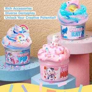 Slime 3 Pack Butter Party Favors Non-Sticky Pre-Made Slime For Kids DIY Stress Relief Sludge Fidget Toy Birthday Gift Educational Putty Toys