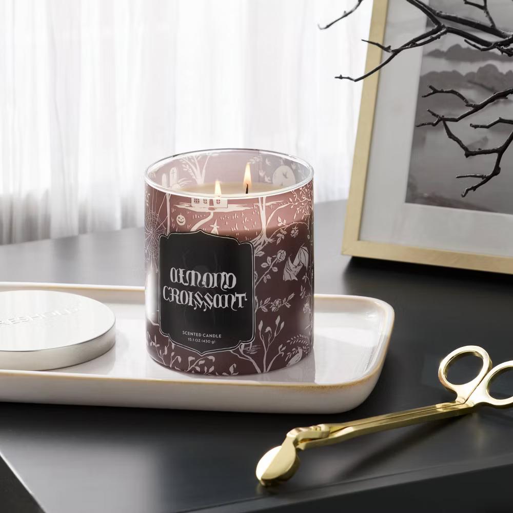 2 Wick Limited Edition Glass Halloween Jar Candle with Lid 15.1oz