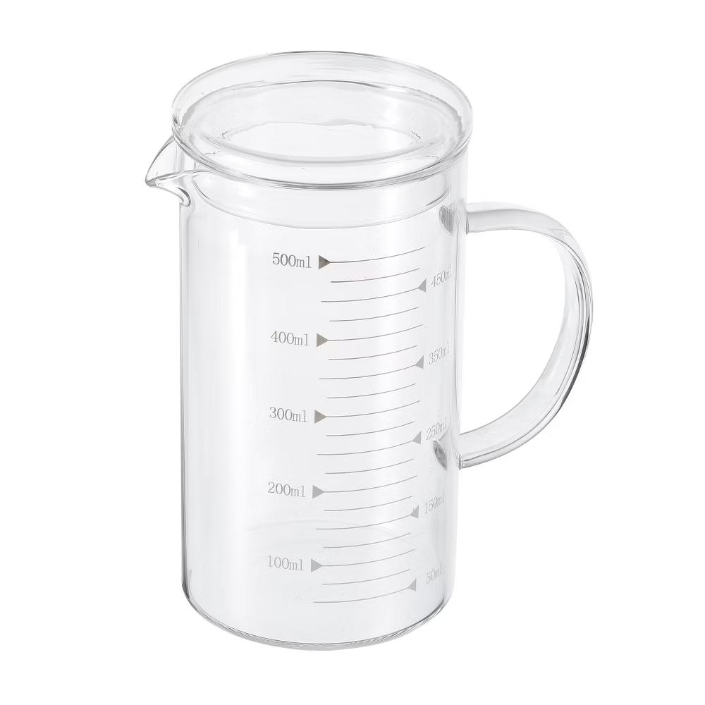 Borosilicate Glass Scale Measure Cups with Glass Lid and V-Shaped Spout - Image 15