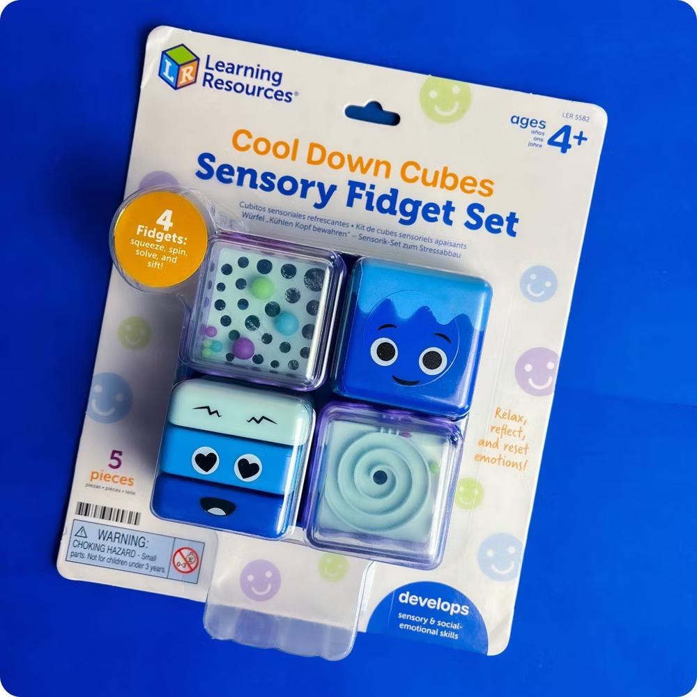 Cool Down Cubes Sensory Fidget Set,5 Pieces, Ages 4+, Fidgets for Kids, Sensory Toys - Image 2