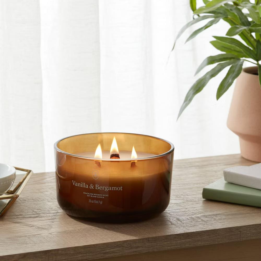 Glass Wooden Wick Jar Candle - Image 124
